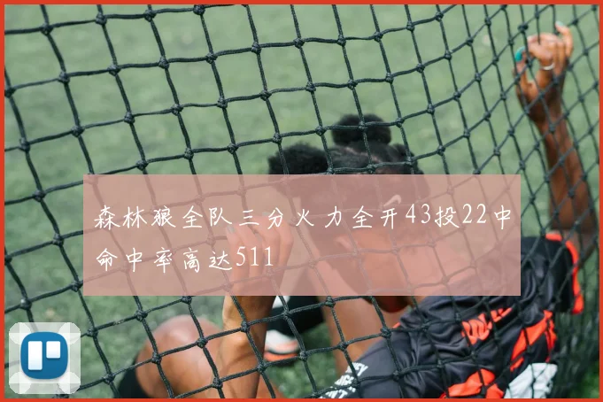 森林狼全队三分火力全开43投22中命中率高达511